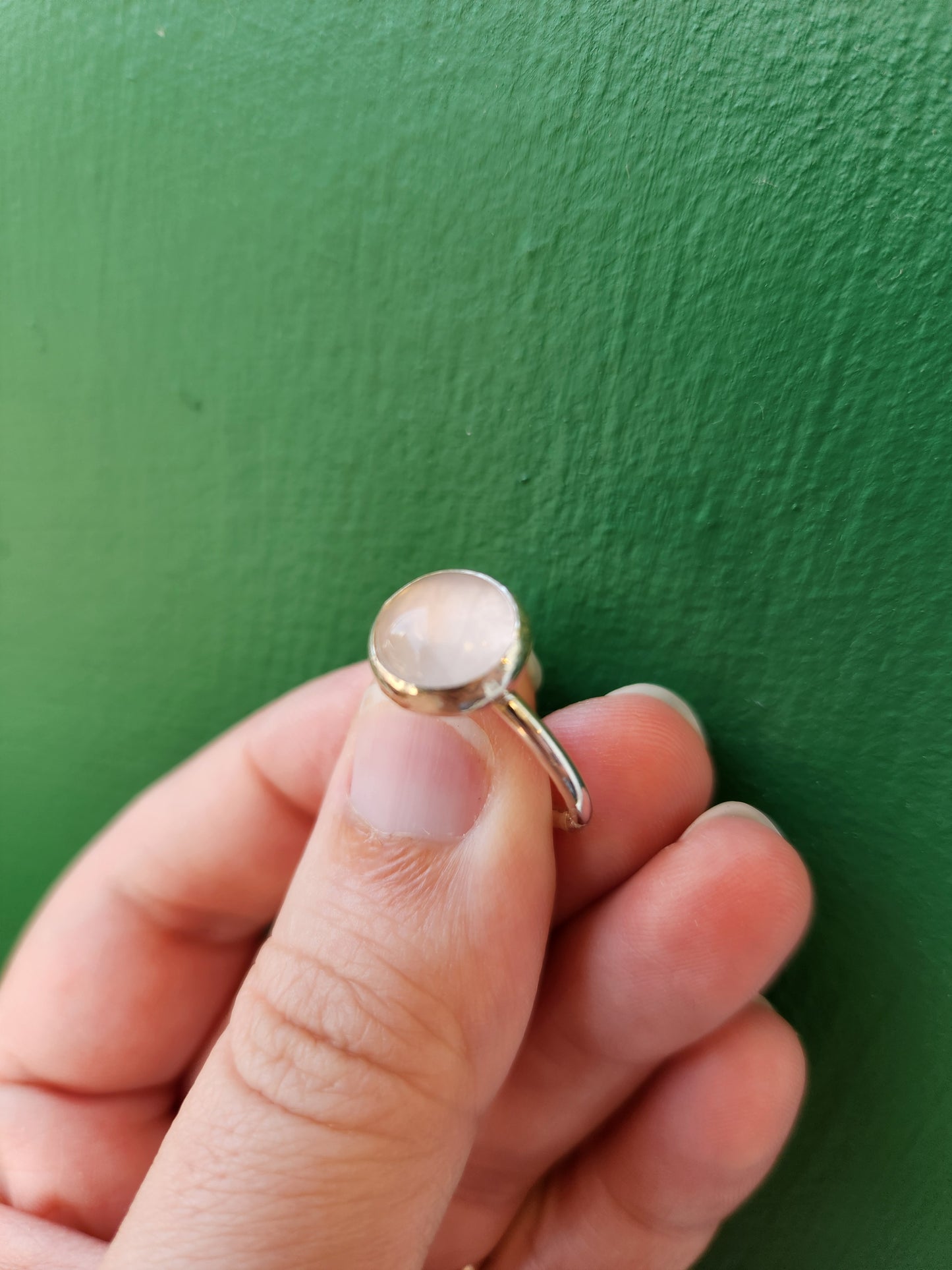 Rose Quartz Sterling Silver Ring