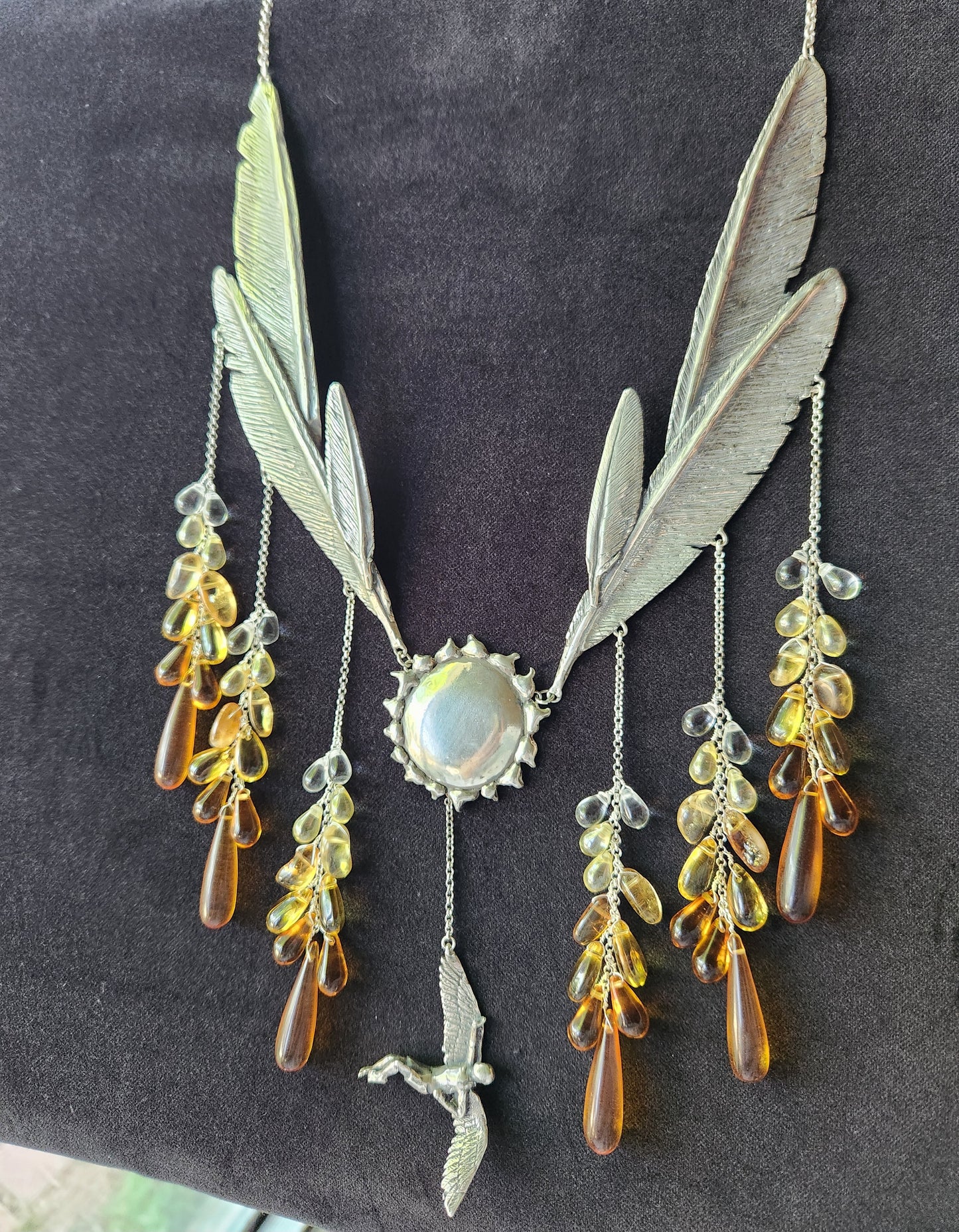 Icarus Showpiece One of a Kind Sterling Silver Statement Necklace