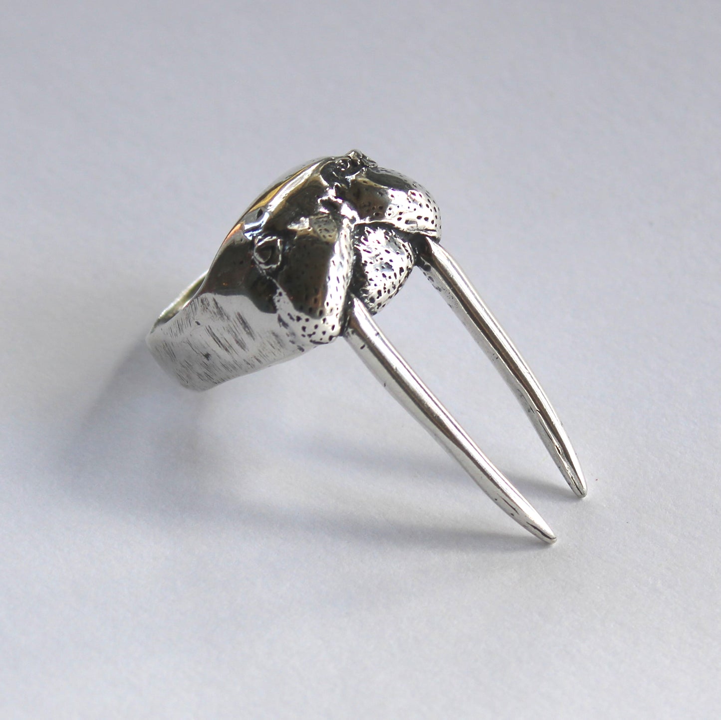 Walrus Ring in Sterling Silver