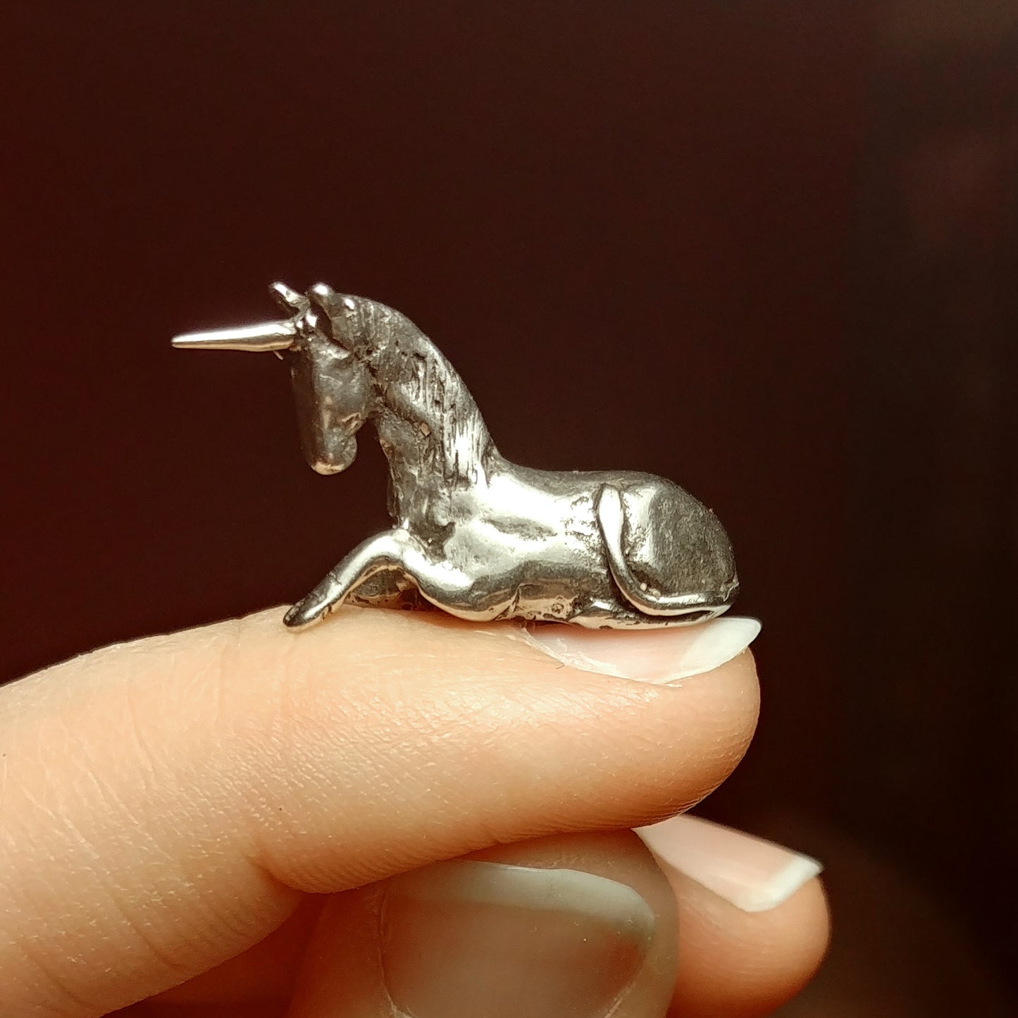 Unicorn Micro Sculpture in White Bronze