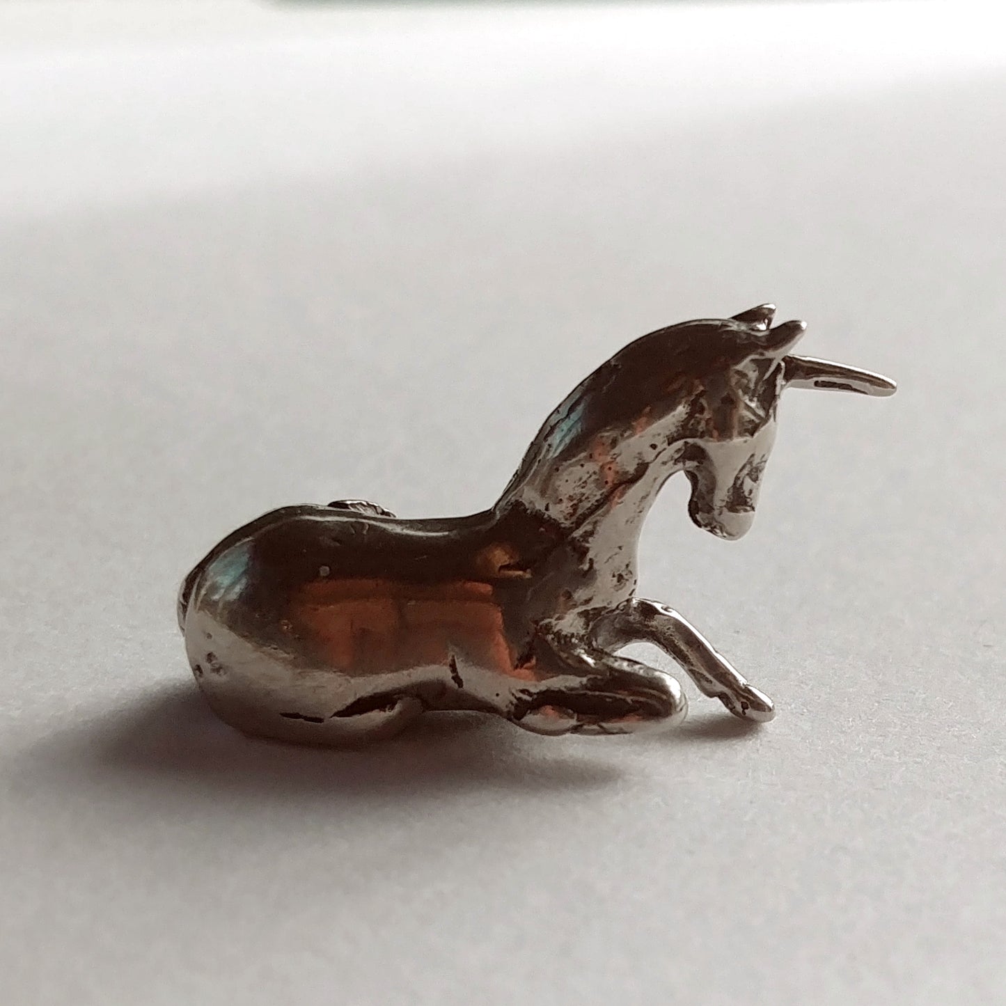 Unicorn Micro Sculpture in White Bronze