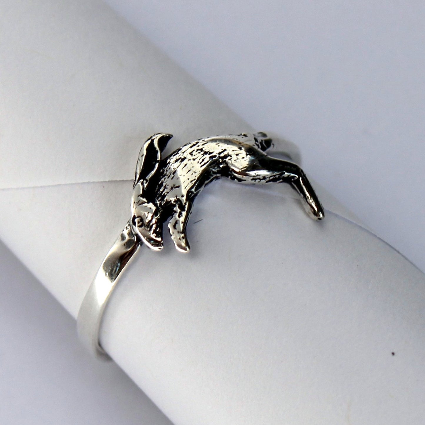 Hare Sterling Silver Stackable Ring