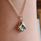 Lightning Bug Necklace with Peridot