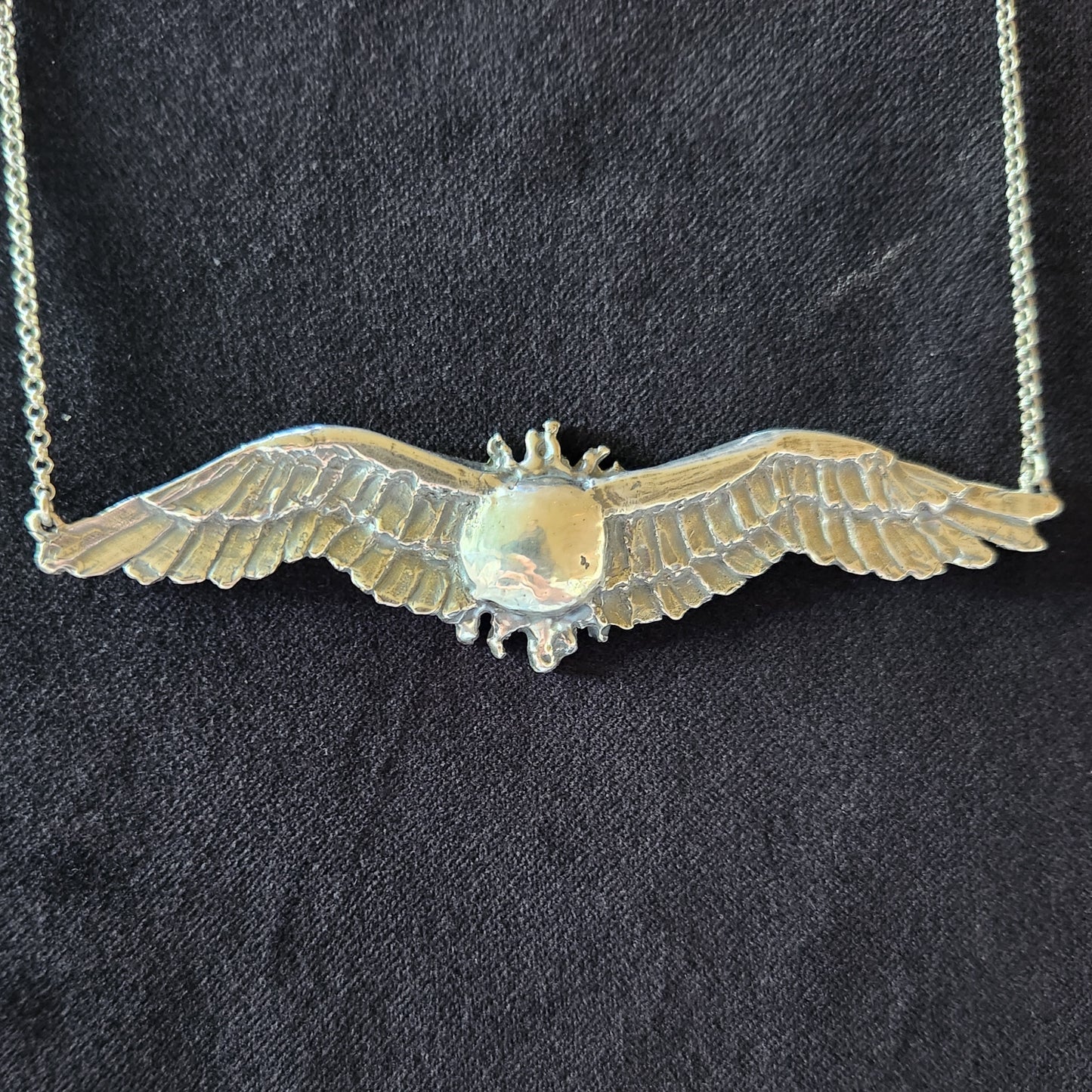 Winged Sun Sterling Silver Necklace