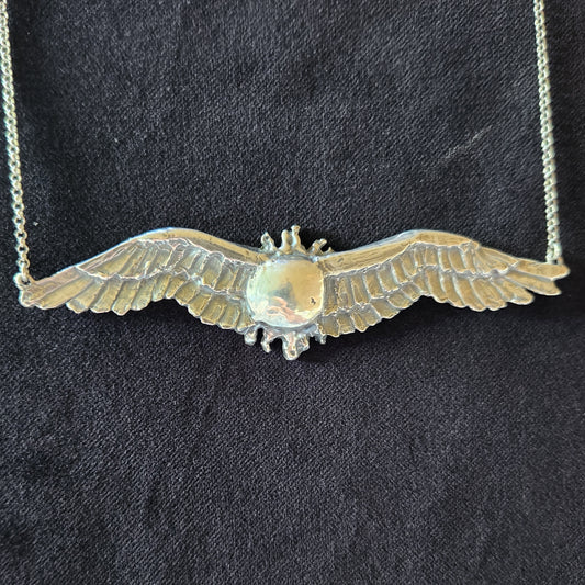 Winged Sun Sterling Silver Necklace