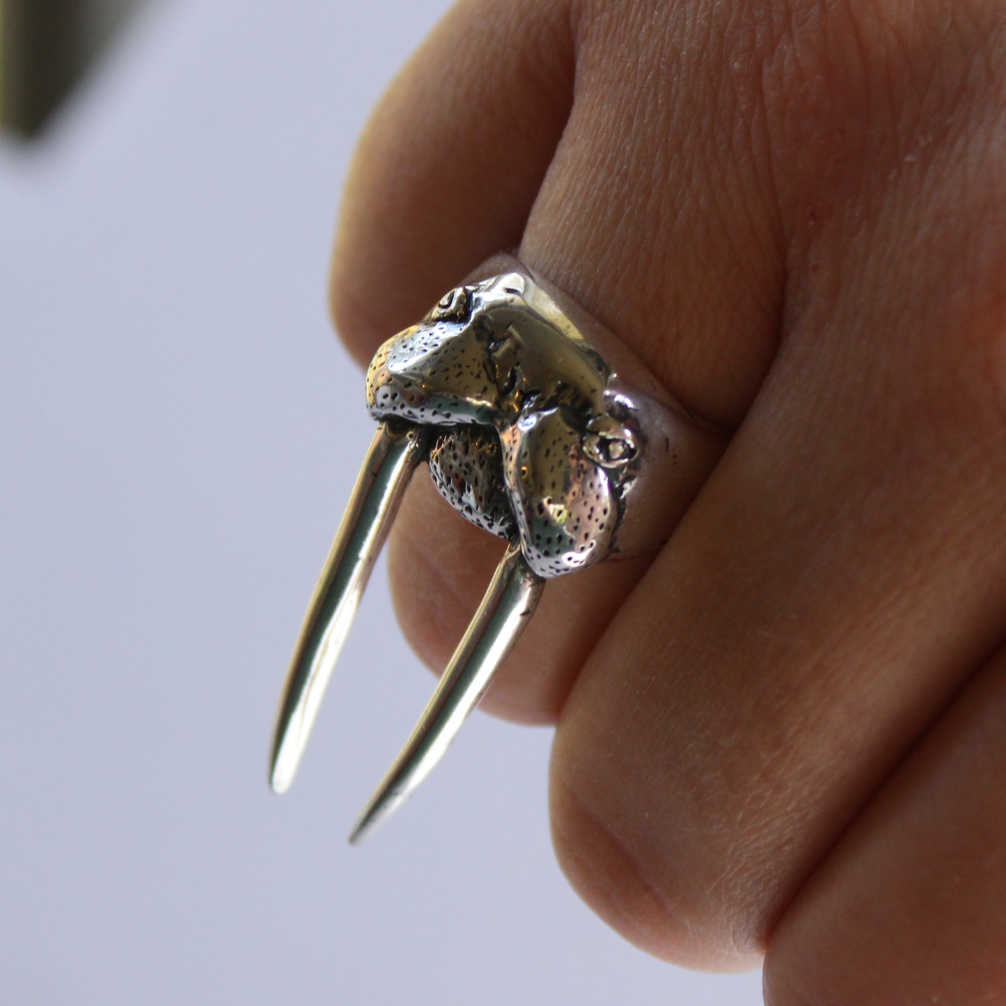 Walrus Ring in Sterling Silver