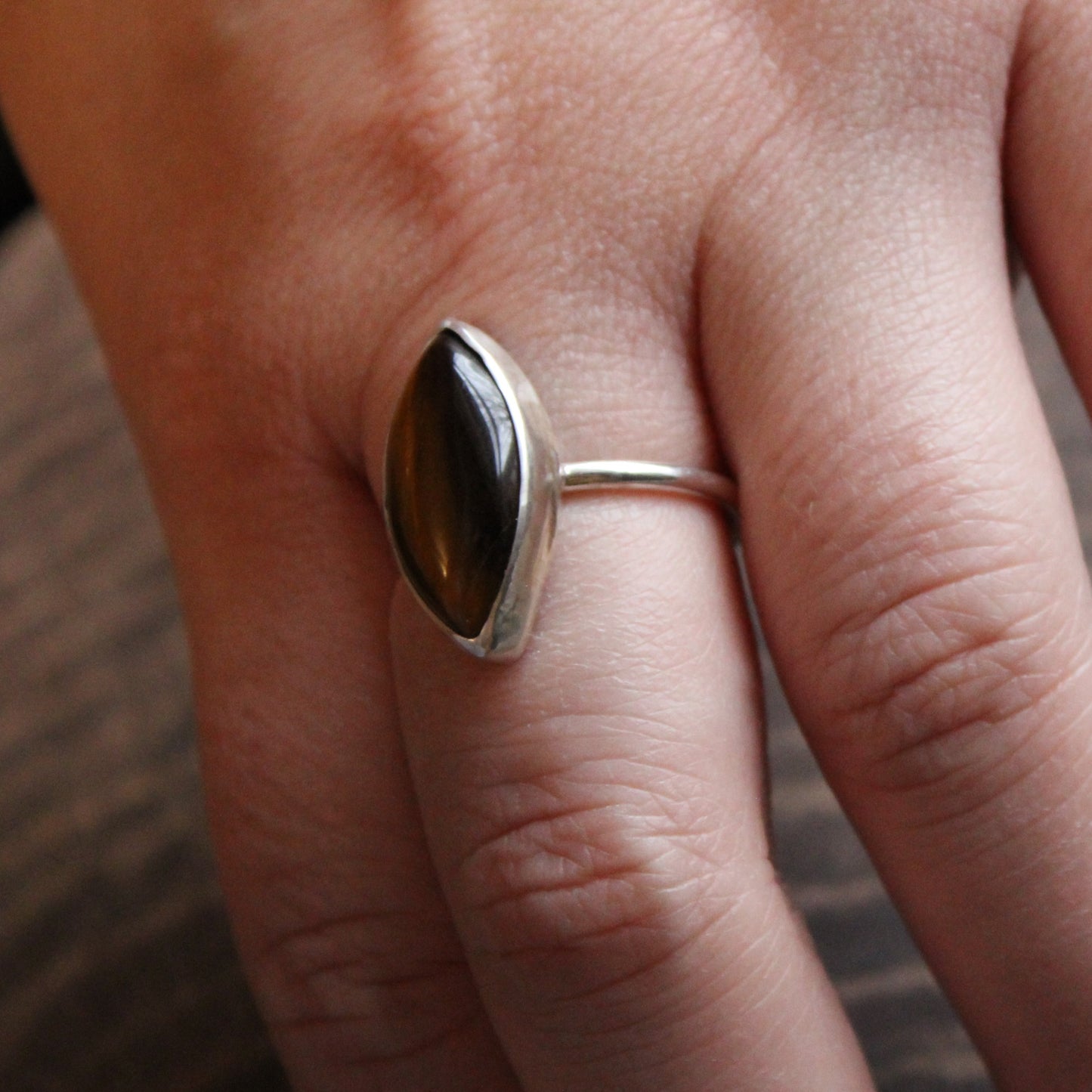 Tiger's Eye Sterling Silver Ring