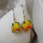 Ukranian Glass Rose Earrings