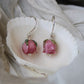 Ukranian Glass Rose Earrings