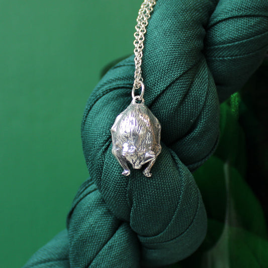 Bat Necklace in Sterling Silver