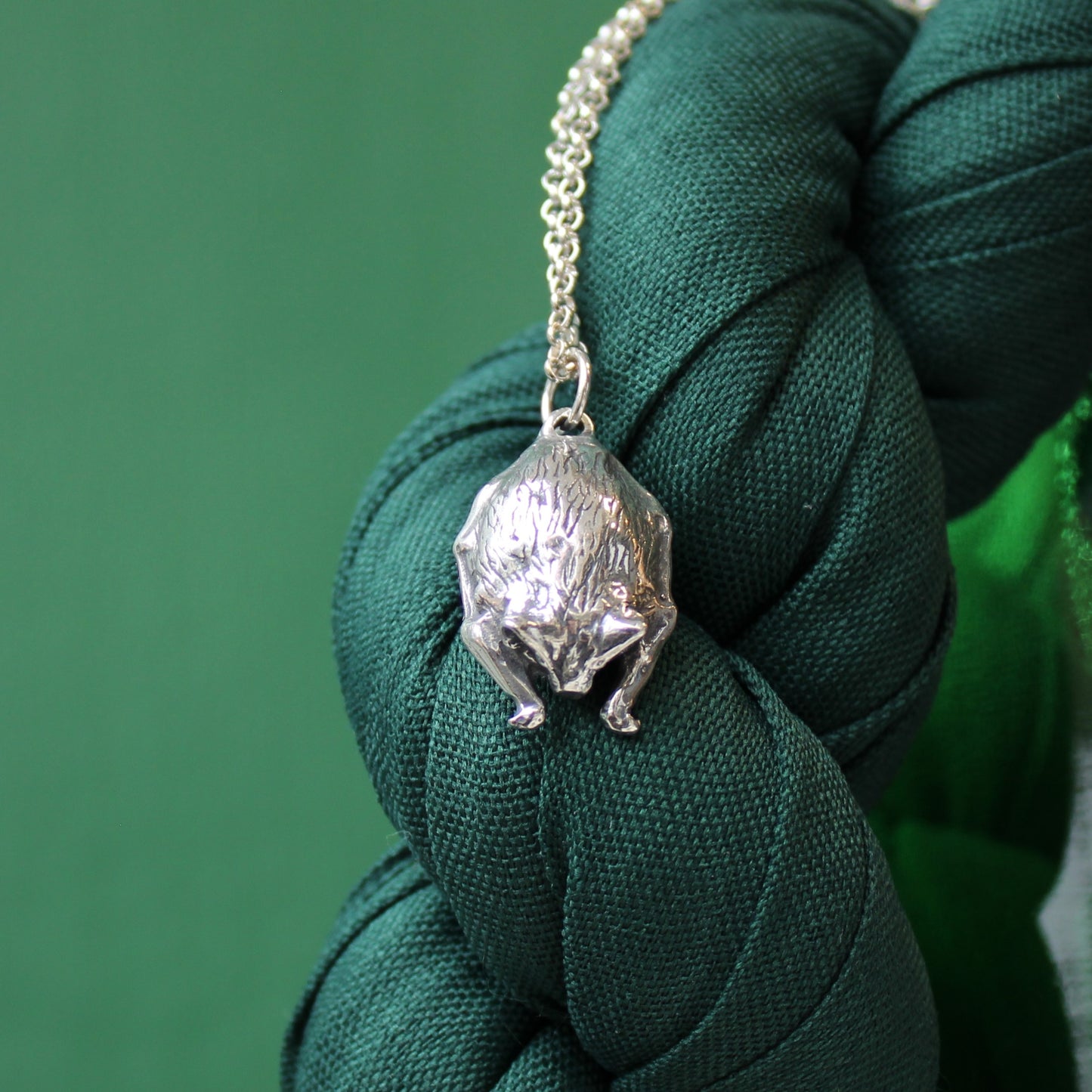 Bat Necklace in Sterling Silver