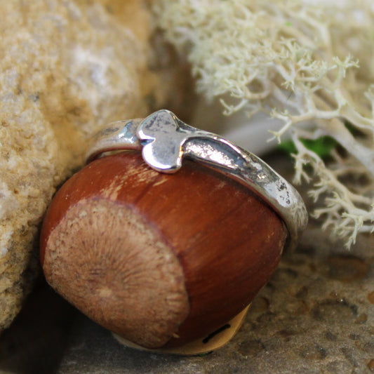 Ginkgo Leaf Ring Sterling Silver