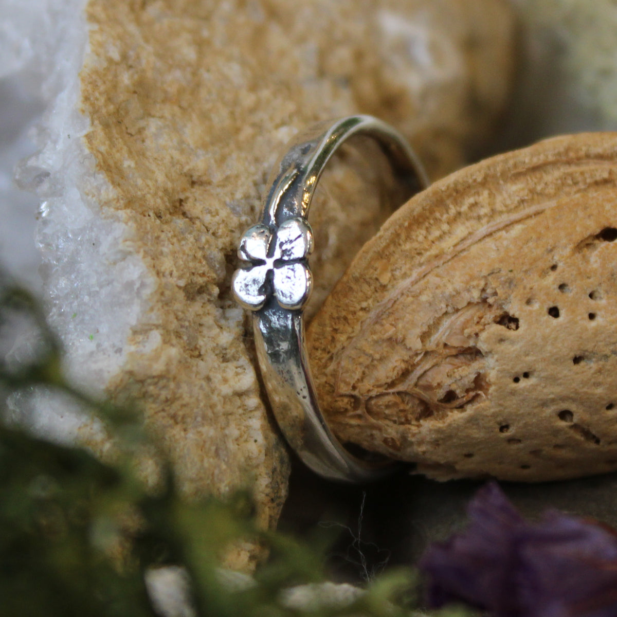 Four Leaf Clover Ring Sterling Silver