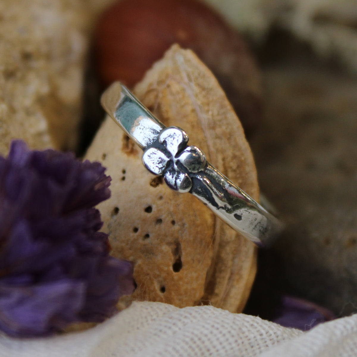Four Leaf Clover Ring Sterling Silver