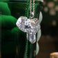 African Elephant Necklace in Sterling Silver