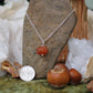 Carnelian Pumpkin Necklace