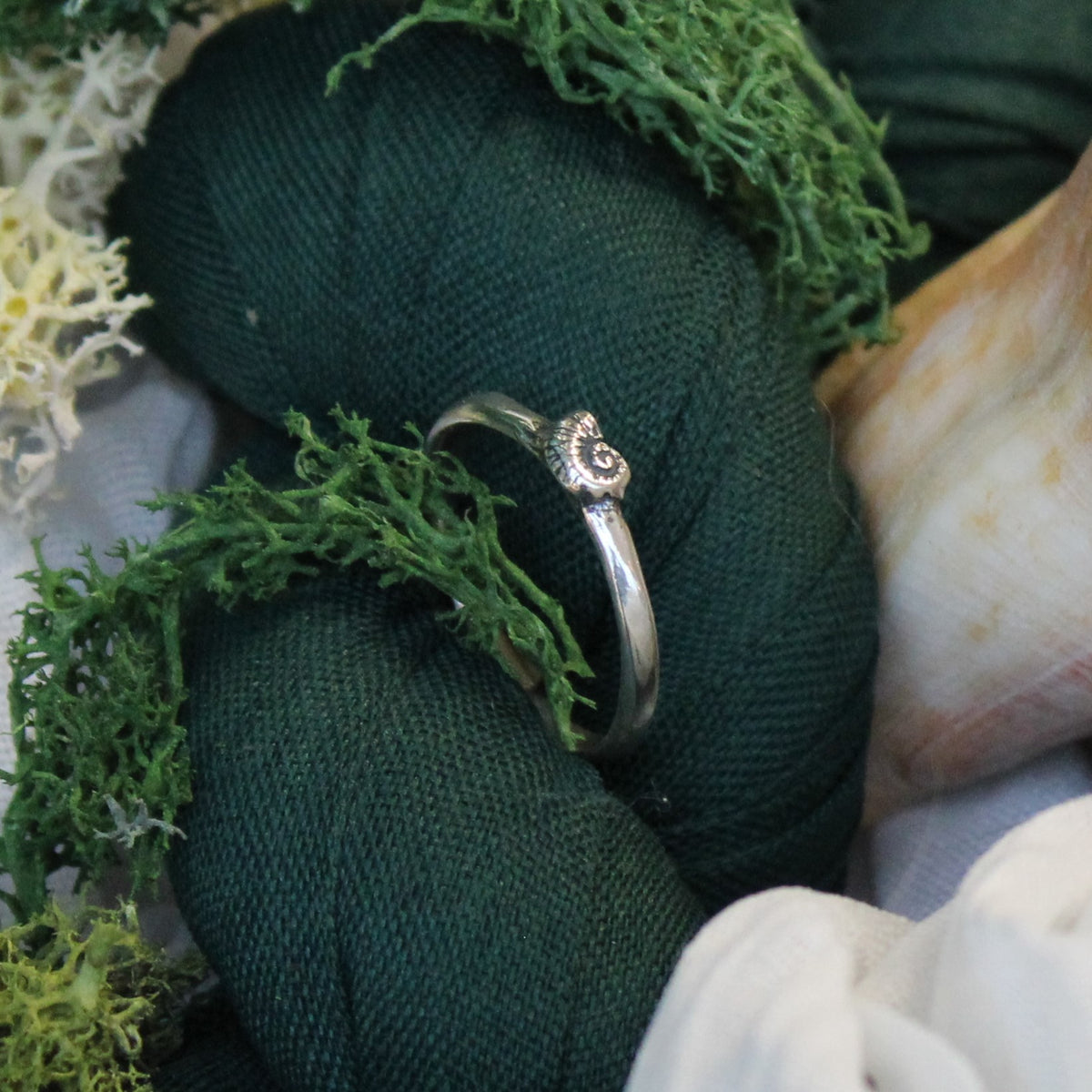Snail Shell Ring Sterling Silver