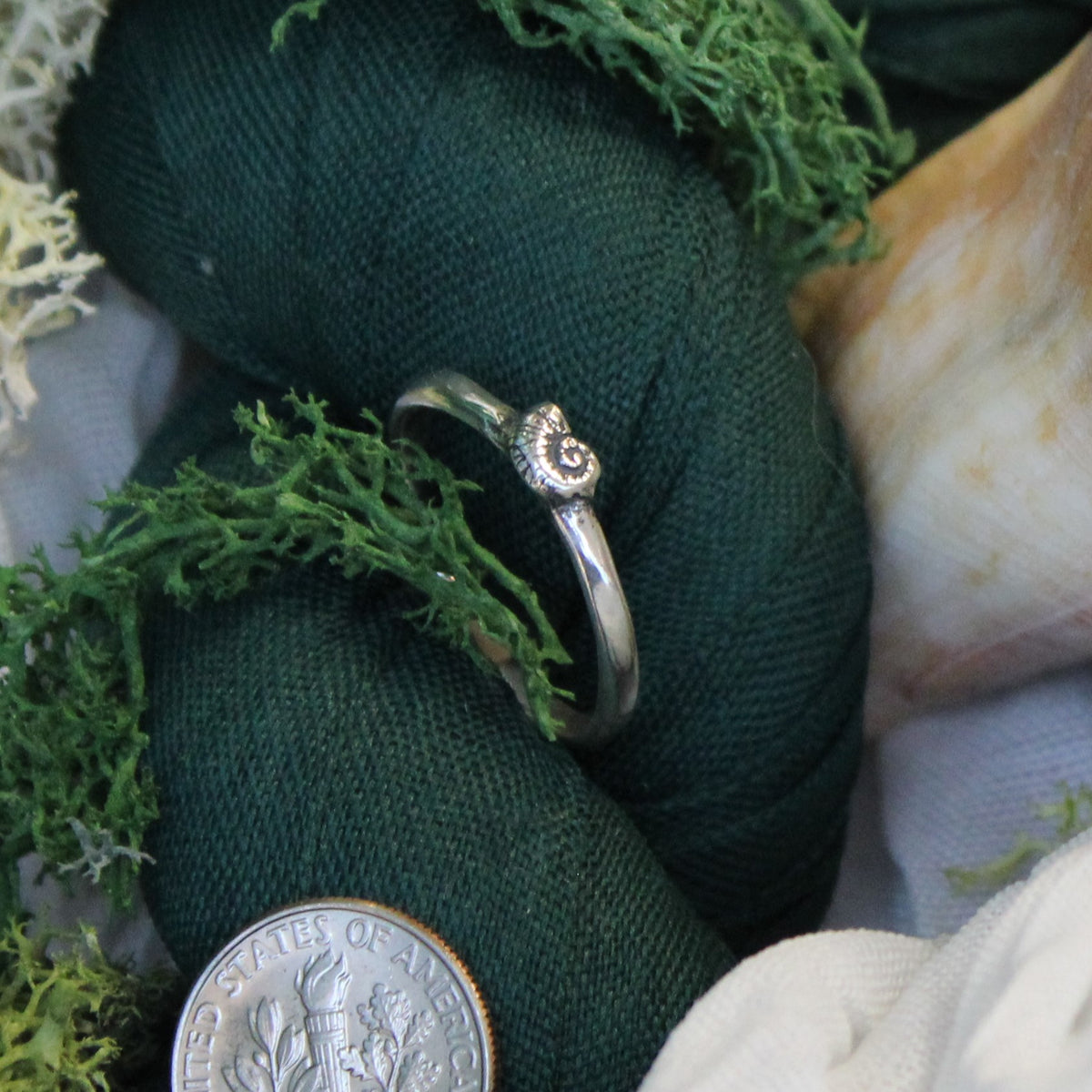 Snail Shell Ring Sterling Silver