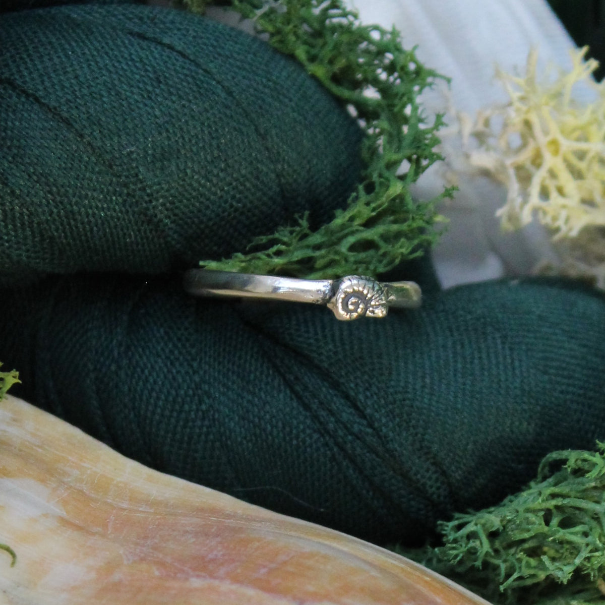 Snail Shell Ring Sterling Silver