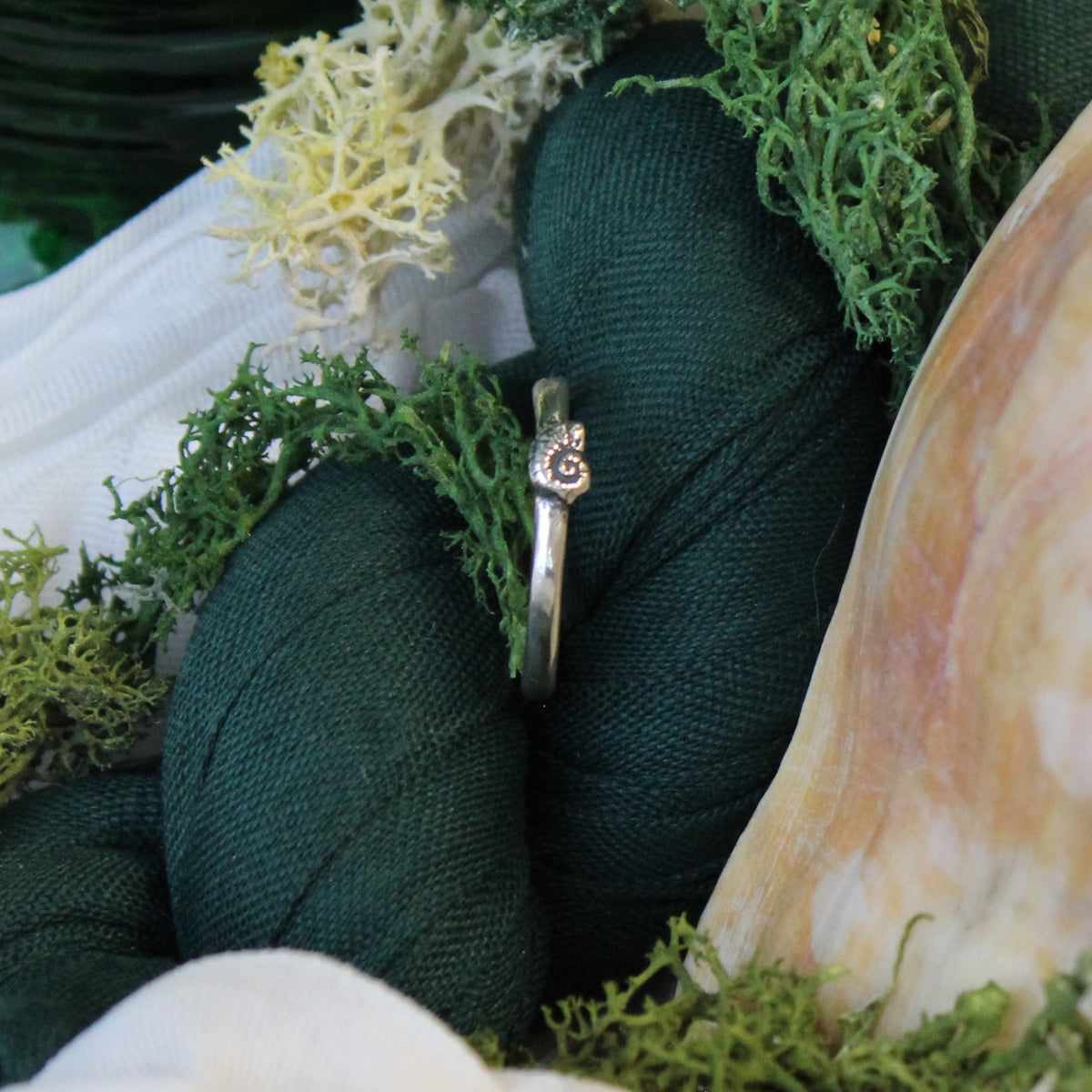 Snail Shell Ring Sterling Silver