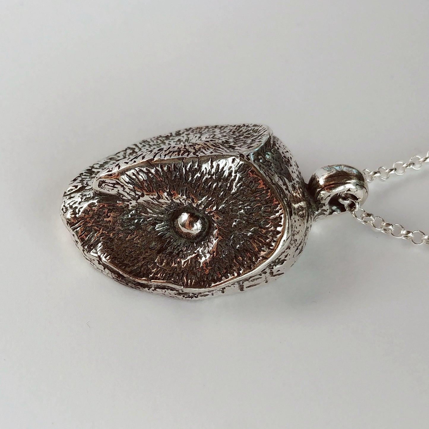 Barn Owl Statement Sterling Silver Necklace