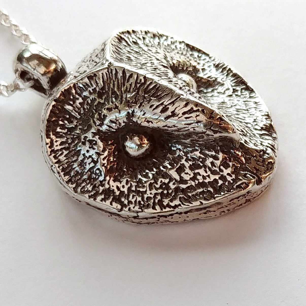 Barn Owl Statement Sterling Silver Necklace