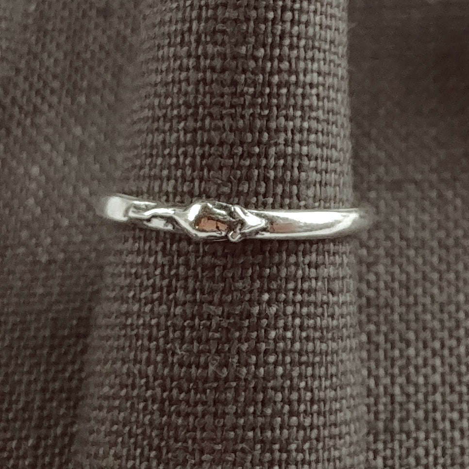 Mouse Stackable Sterling Silver Ring