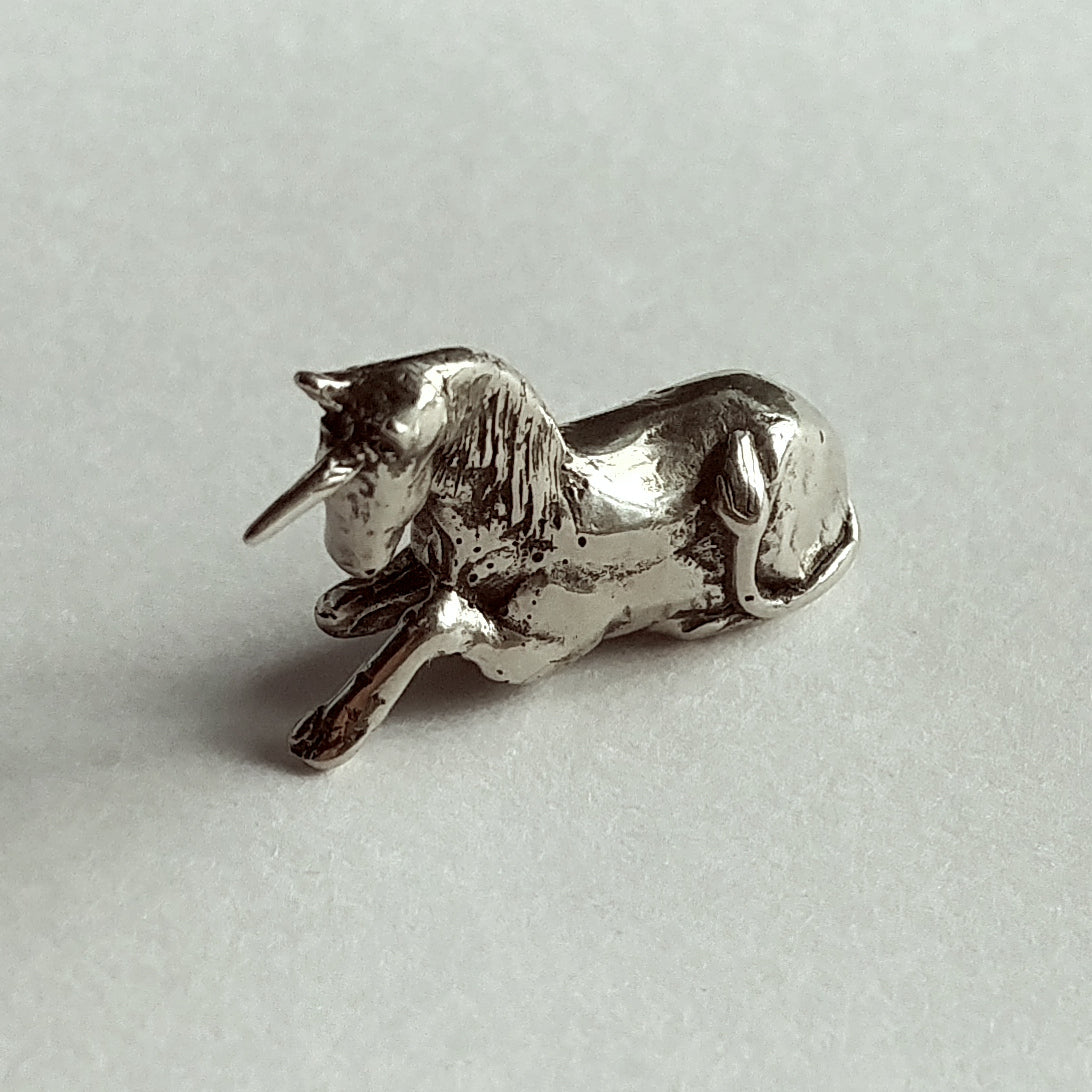 Unicorn Micro Sculpture in White Bronze