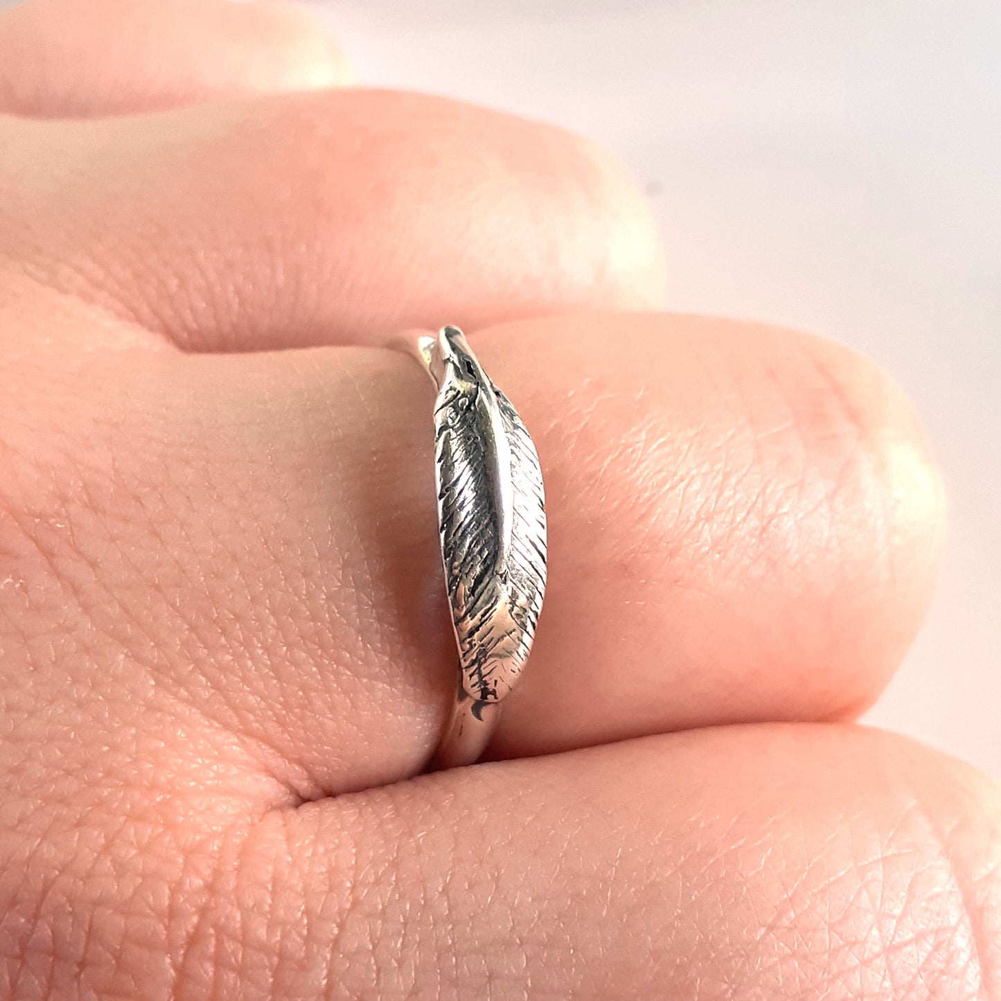 Feather Ring in Sterling Silver