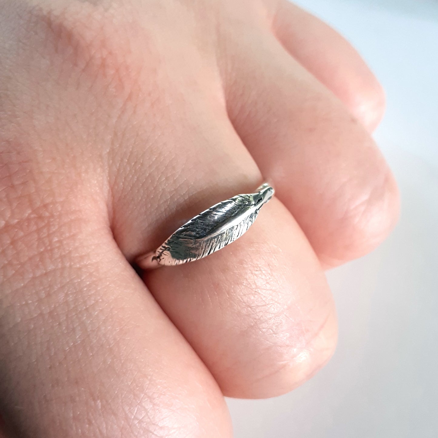 Feather Ring in Sterling Silver