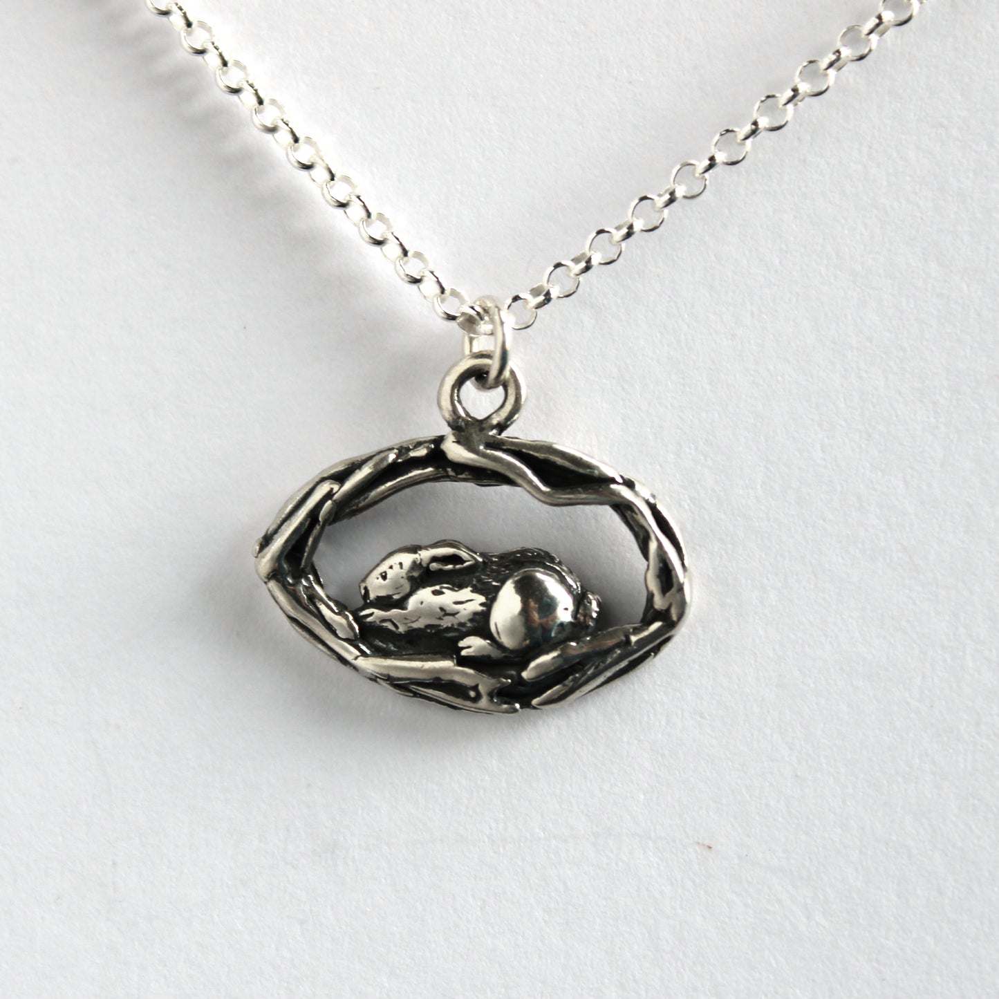 Rabbit Burrow Necklace in Sterling Silver