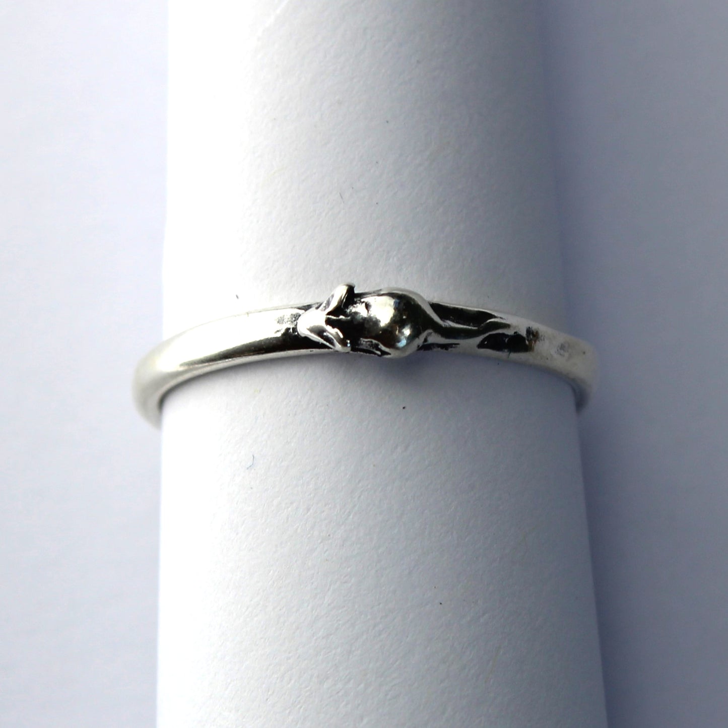 Mouse Stackable Sterling Silver Ring