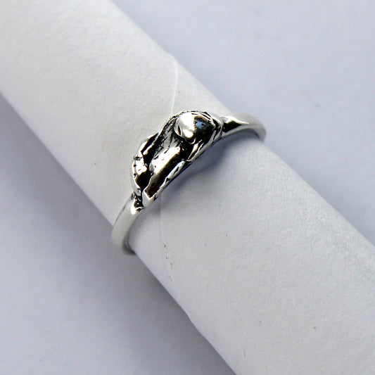 Rabbit Sterling Silver Stackable Ring