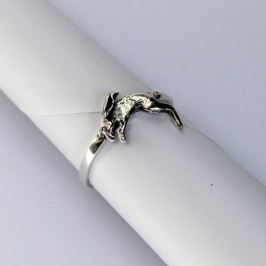 Hare Sterling Silver Stackable Ring