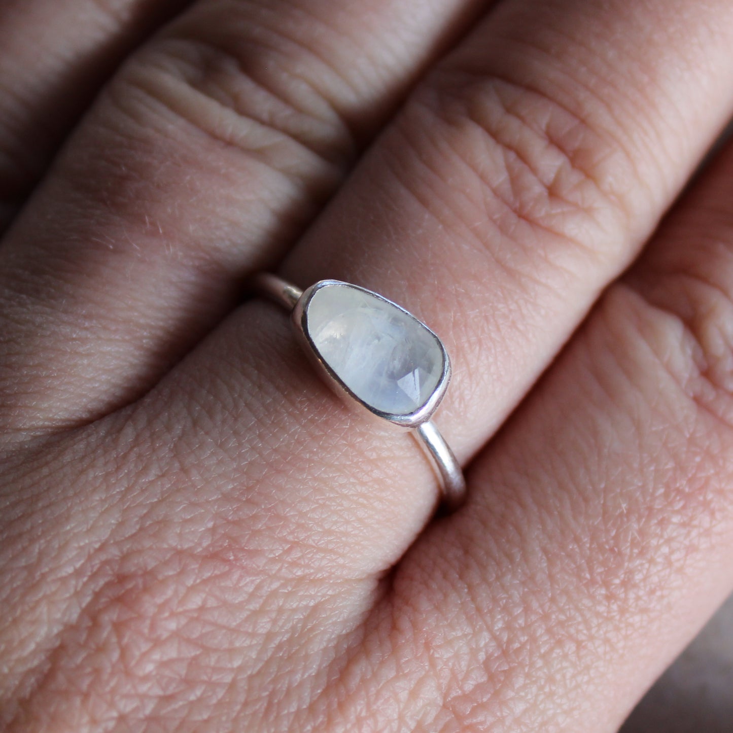 Rainbow Moonstone Ring