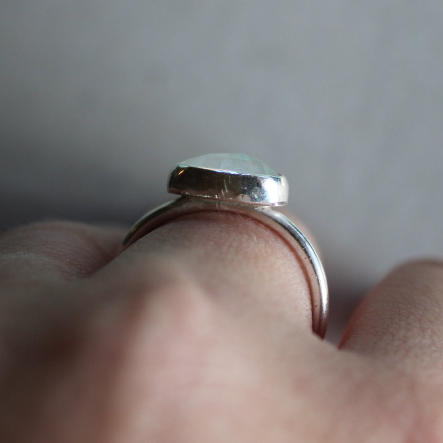 Rainbow Moonstone Ring