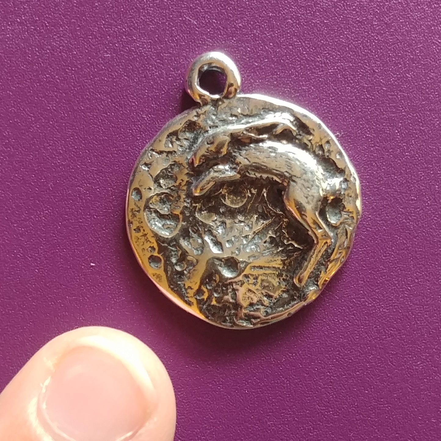 Rabbit in the Moon Sterling Silver Necklace
