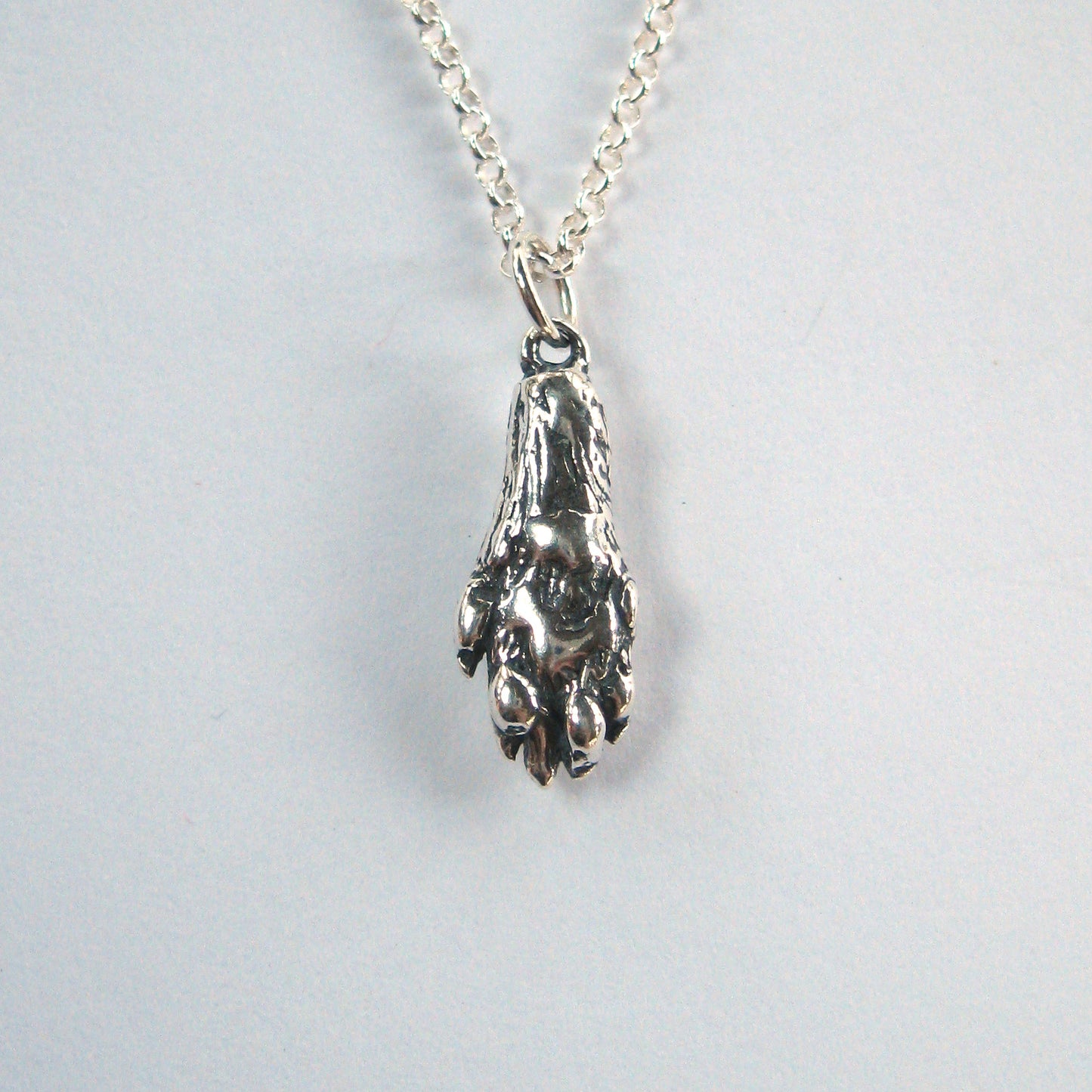 Ferret Paw Sterling Silver Necklace